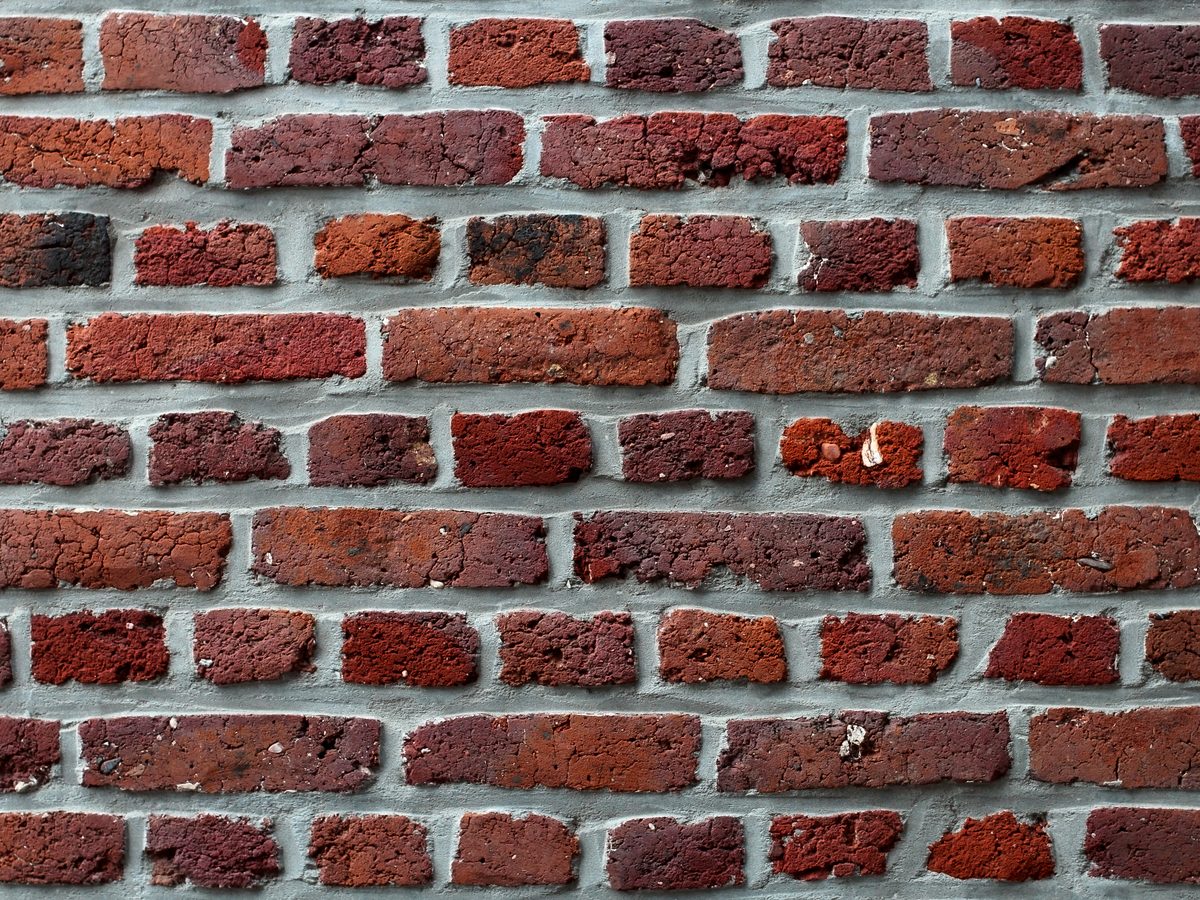 D&eacute;tail de la façade en briques